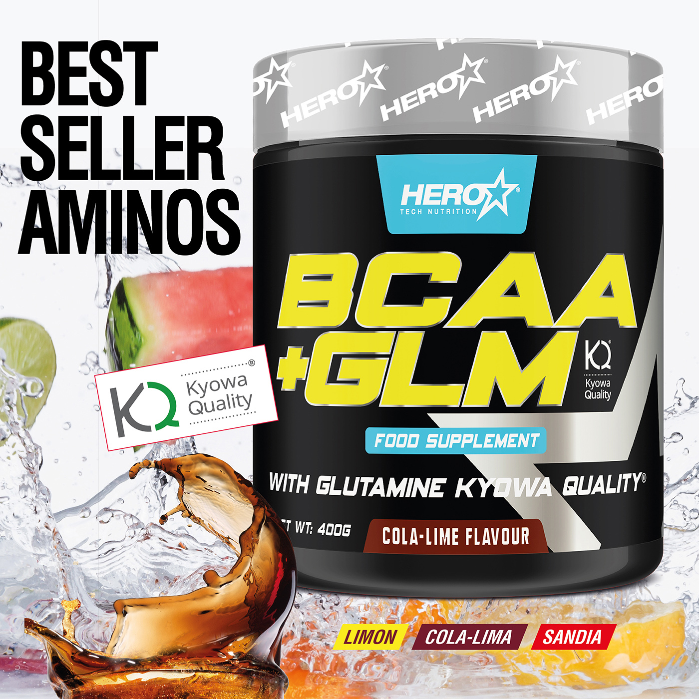 BCAA GLUTAMINA HERO TECH NUTRITION